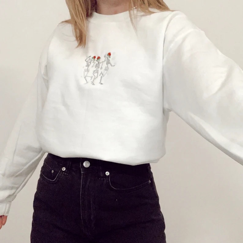 Sweater thêu SKULL DANCE Christmas Day