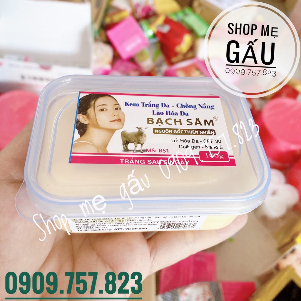 Sỉ lố 6 hộp kem bạch sâm vuông 100g( 6hop)