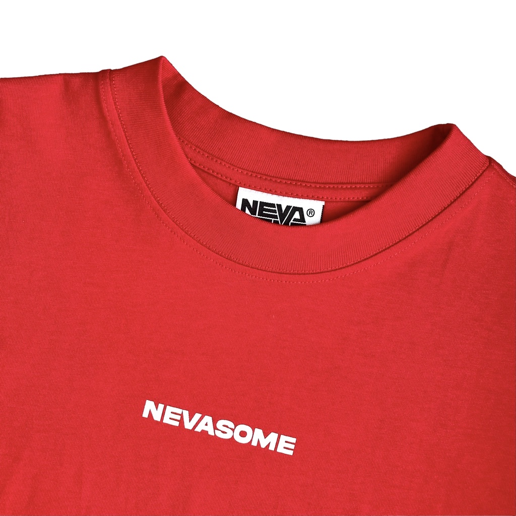 Áo Thun Oversize Local Brand NEVASOME Signature v2 Đỏ Cotton Tay Lỡ Form Rộng Nam Nữ