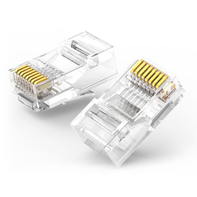 Hạt Mạng RJ145 - Đầu bấm mạng xuyên thấu 100PCS RJ45, Bấm lại đầu cáp Ethernet CAT6E