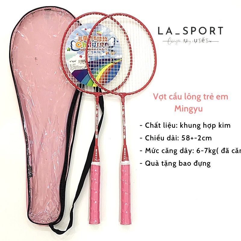 Bộ hai chiếc vợt cầu lông dành cho trẻ em siêu hot có tặng kèm bao đựng vợt