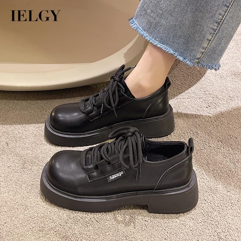 Giày Da Đế Dày Buộc Dây Phong Cách Anh Quốc Cổ Điển