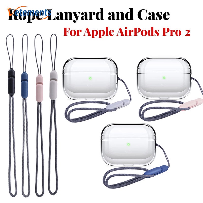 Vỏ Bọc Hộp Sạc Tai Nghe Airpods Pro 2 Bằng Dây Bện Co Giãn Mềm Mại Đa Năng Mang Đi Du Lịch Tiện Lợi
