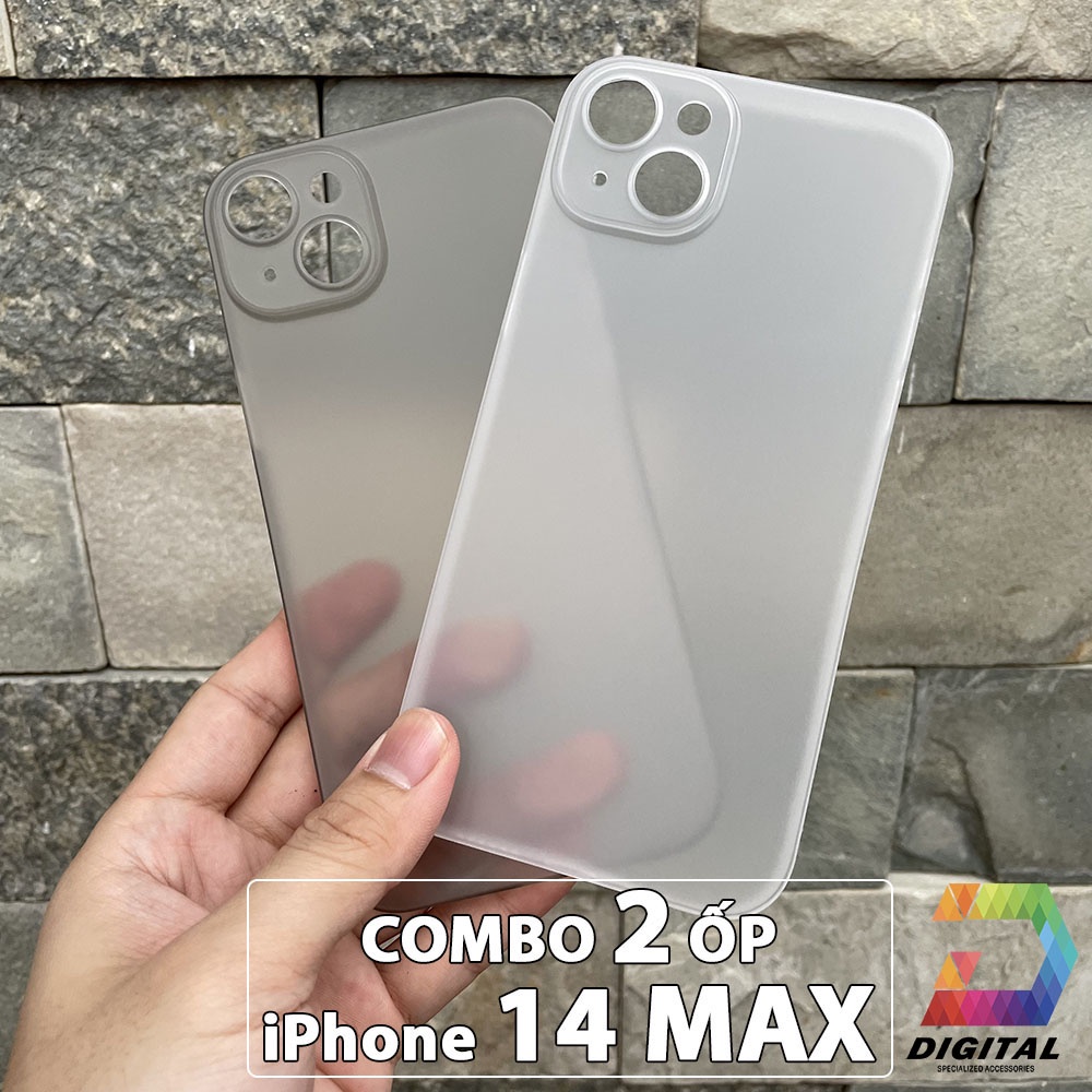 Combo 2 Ốp Lưng Trong Nhám Unibody Cho iPhone 14 MAX Siêu Mỏng