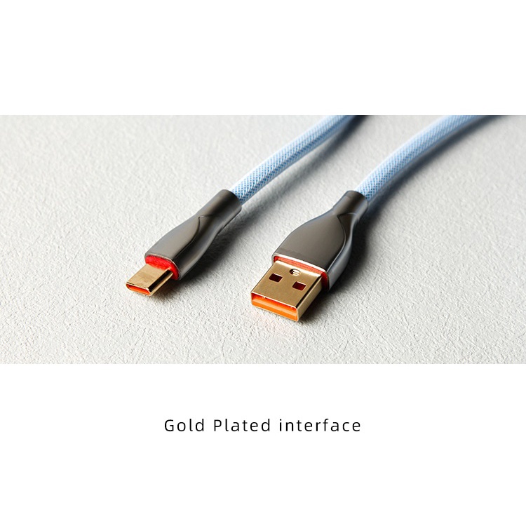 Dây Cáp Bàn Phím Cơ Cable Custom Type C to USB bọc dù nhiều màu