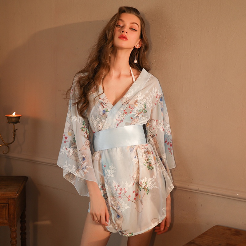 Bộ Đồ Ngủ Kimono Bằng Lụa Mát Thiết Kế Mới 2022 Quyến Rũ Cho | BigBuy360 - bigbuy360.vn