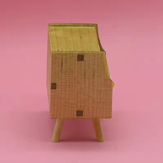 Lvits bàn đầu giường mini bằng gỗ tỉ lệ 1 12 trang trí nhà búp bê - ảnh sản phẩm 3