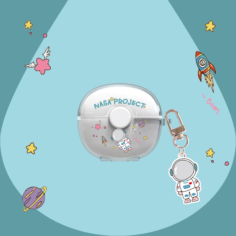 Vỏ Bảo Vệ Hộp Sạc Tai Nghe Lenovo XT95 Pro TWS Bằng TPU Mềm Trong Suốt + Dây Đeo Chống Sốc