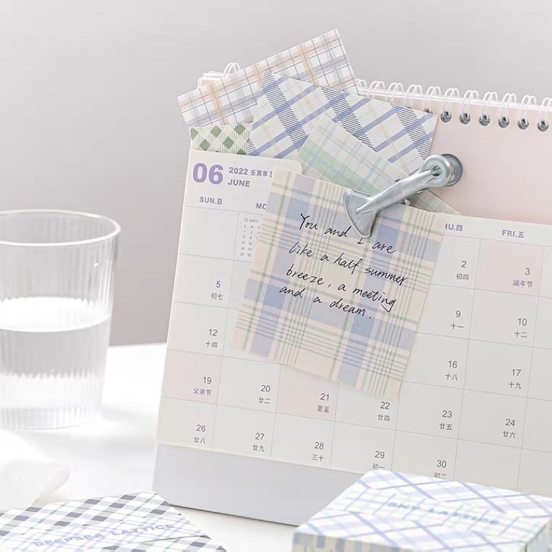 Giấy Note Giấy Ghi Chú 400 Tờ Kẻ Caro Nhiều Màu Sắc Vintage Mẫu 2022