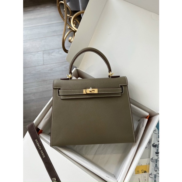 Túi quai xách HM Kelly siêu cấp khâu máy size 25cm