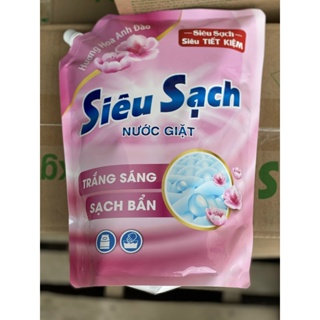 Túi nước giặt Lix Siêu Sạch 2.4kg hương Hoa Anh Đào