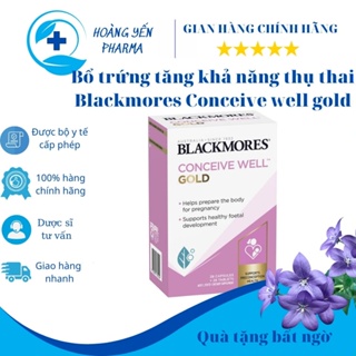 Viên uống bổ trứng Blackmores Conceive well gold Úc 56viên kích thích rụng