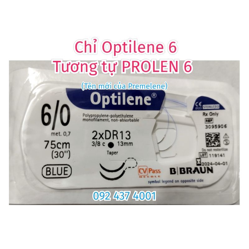 Chỉ phẫu thuật OPTILENE 6 ( tương tự PROLEN 6).