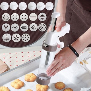 Cookie press icing kit cookie cutter mold gun diy pastry syringe extruder nozzles piping cream biscuit maker cake tools