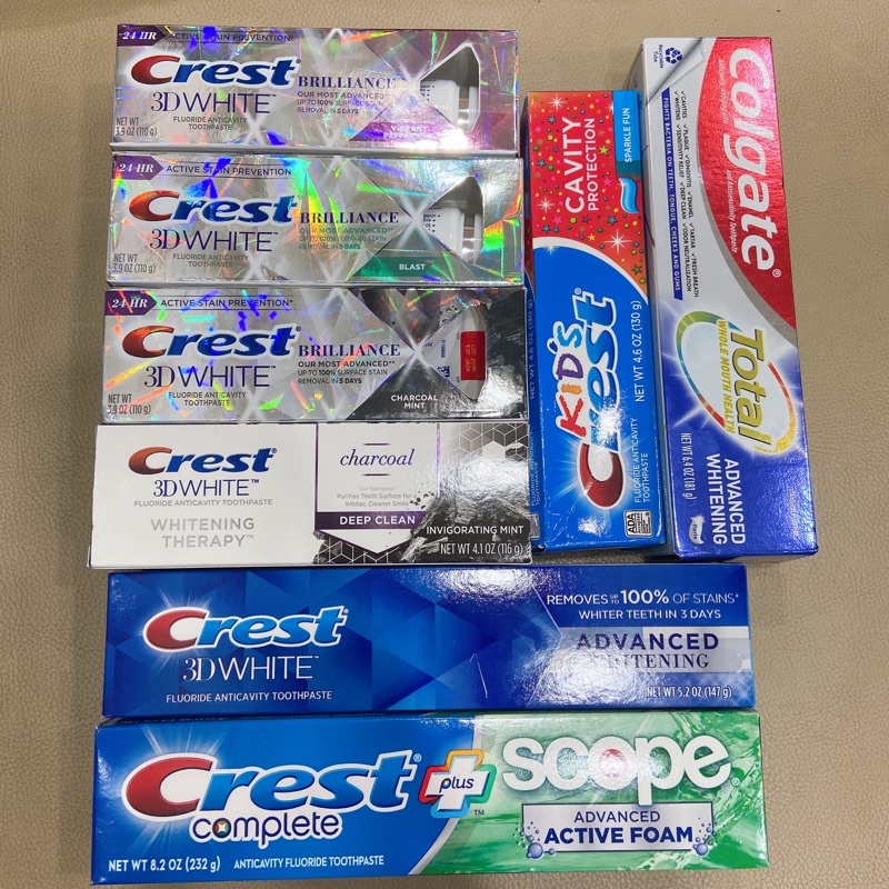 Kem đánh răng Crest 3D WHITE BRILLANCE Hàng nội địa mỹ y như hình