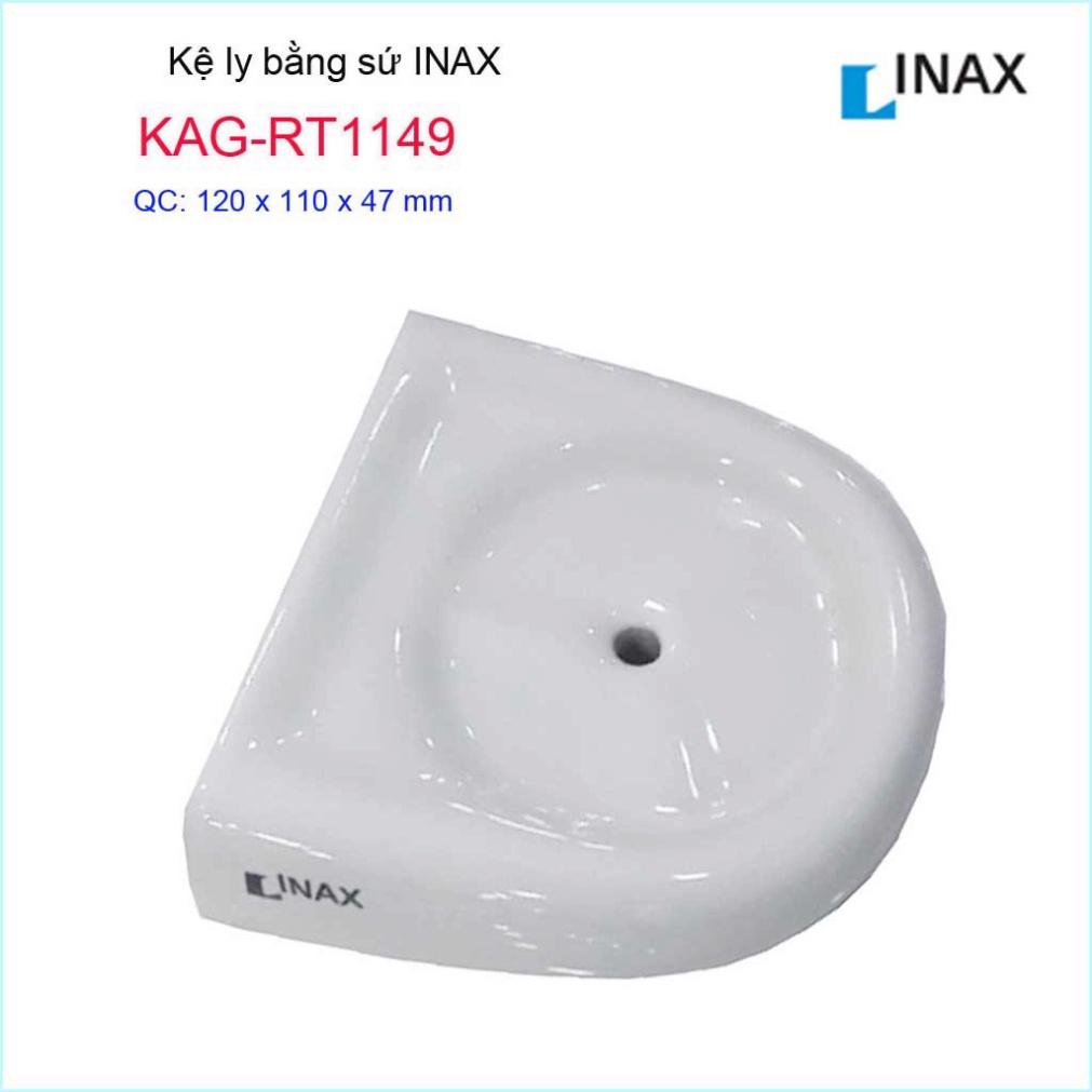 Dĩa đựng ly nhà tắm bằng sứ LInax, kệ sứ  Linax KAG-RT1149 trắng tinh dễ vệ sinh siêu bền tuyệt đẹp