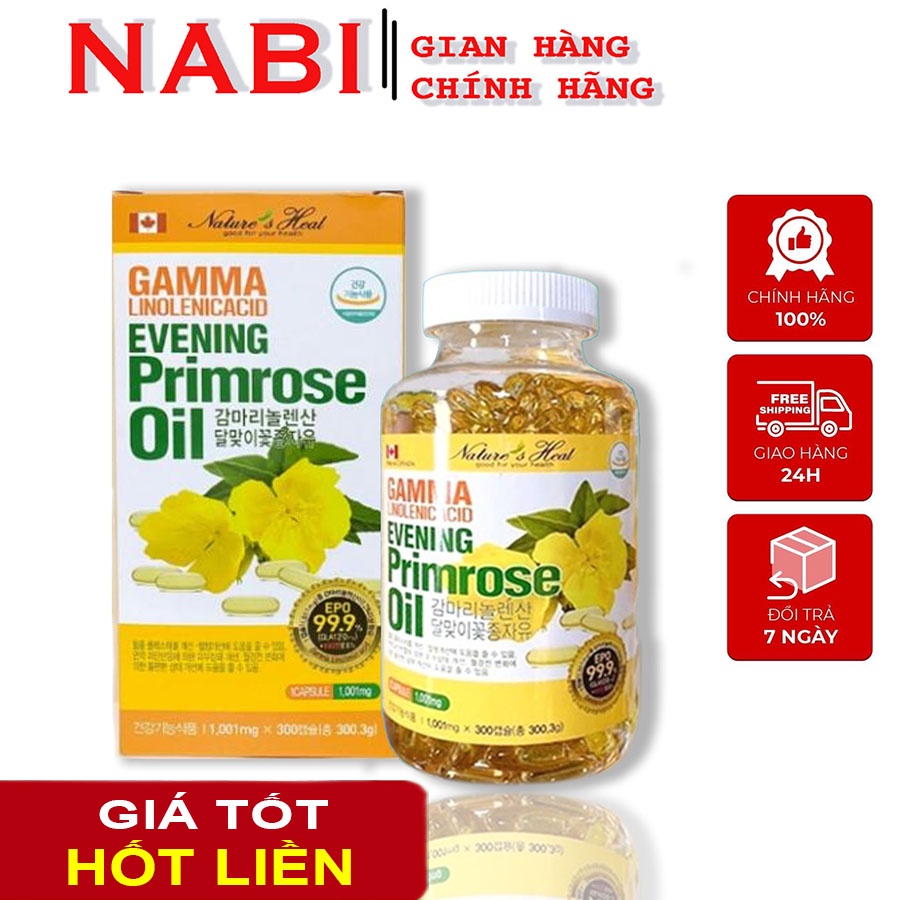 Viên uống tinh dầu hoa anh thảo hàn quốc cân bằng nội tiết tố nữ 300 Viên ( Chính Hãng )