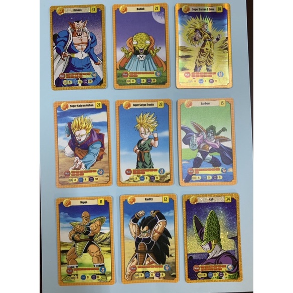01 thẻ 7 viên Ngọc Rồng Dragon Ball cỡ 5,5 cm x 8,5 cm