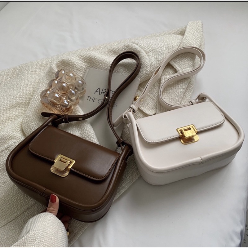 Túi xách nữ, túi kẹp nách khoá gập siêu xinh,siêu dễ thương