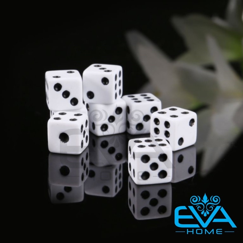 Bộ 5 Viên Xúc Xắc Lắc Xí Ngầu Cạnh Vuông Size 8mm