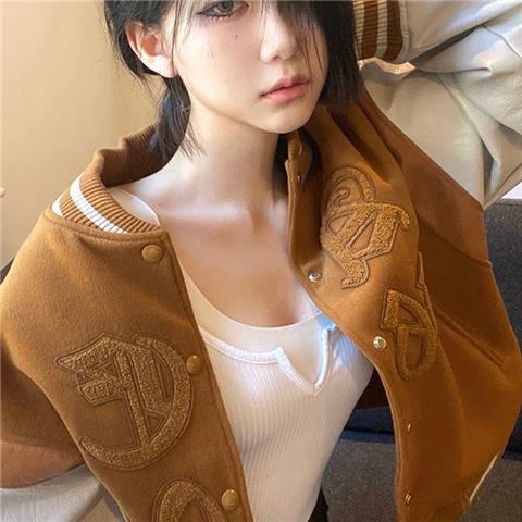 Áo Khoác Bóng Chày Dáng Rộng Phong Cách Hip Hop Mỹ Thời Trang Mùa Xuân Cho Cặp Đôi