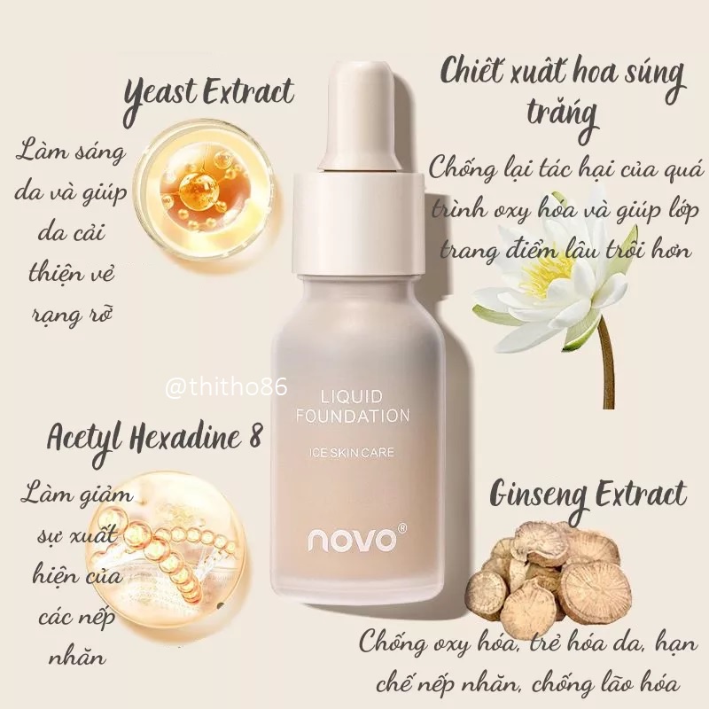 Kem Nền Che Khuyết Điểm Dạng Lỏng NOVO Pure Beauty Makeup 5764