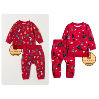 Bộ thun noel h&m sz 4-24m