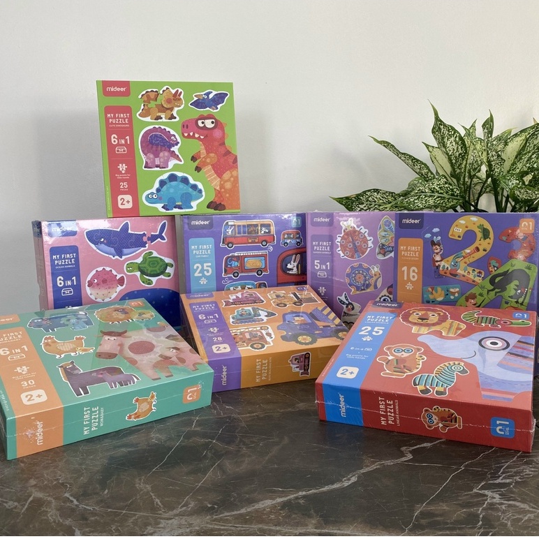 Đồ Chơi Ghép Hình Cho Bé Mideer My First Puzzle Dinosaurs