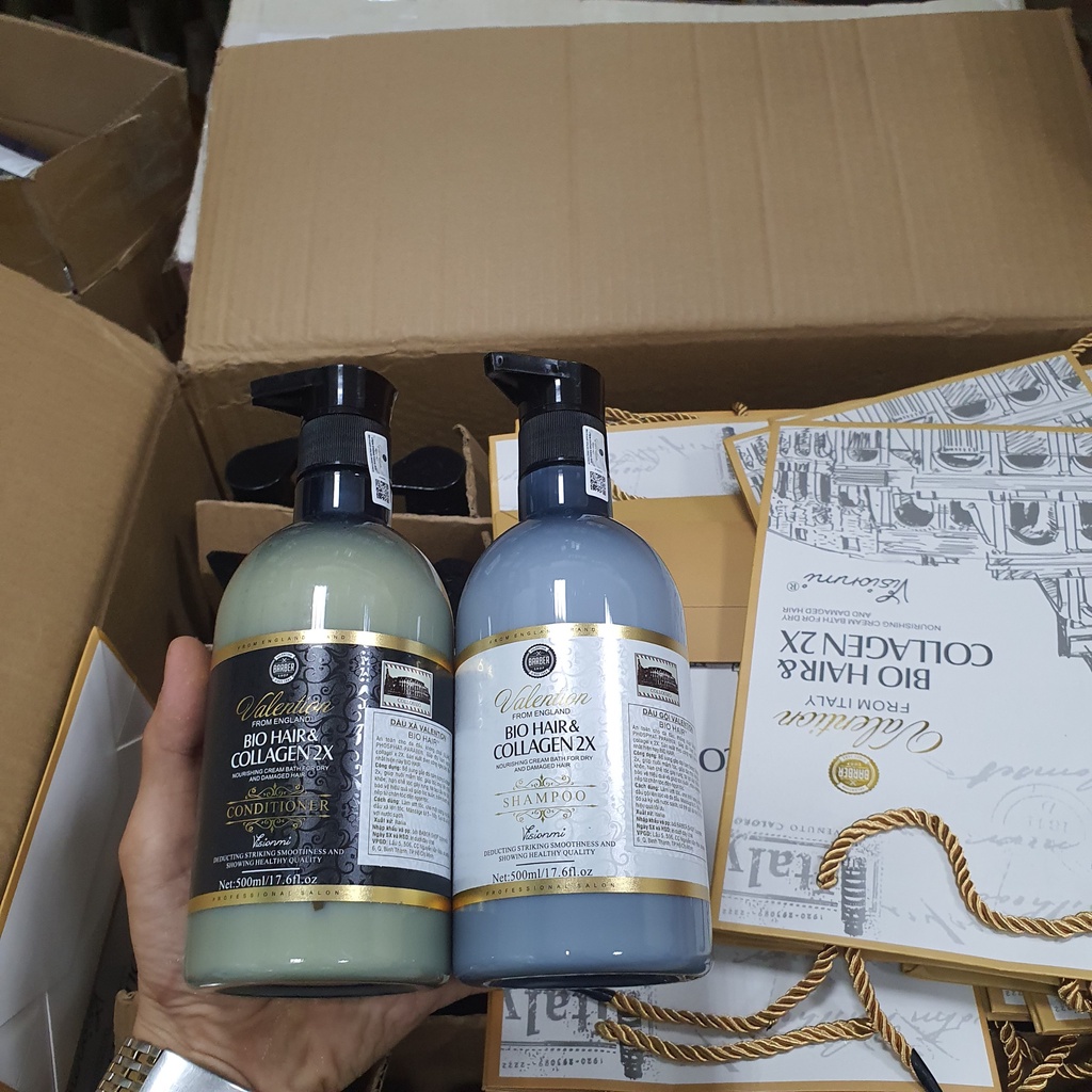 Dầu Gội Valention Bio Hair & Collagen Hương Nước Hoa Phục Hồi Dưỡng Tóc Suôn Mượt  800ml hàng hiệu chính hãng