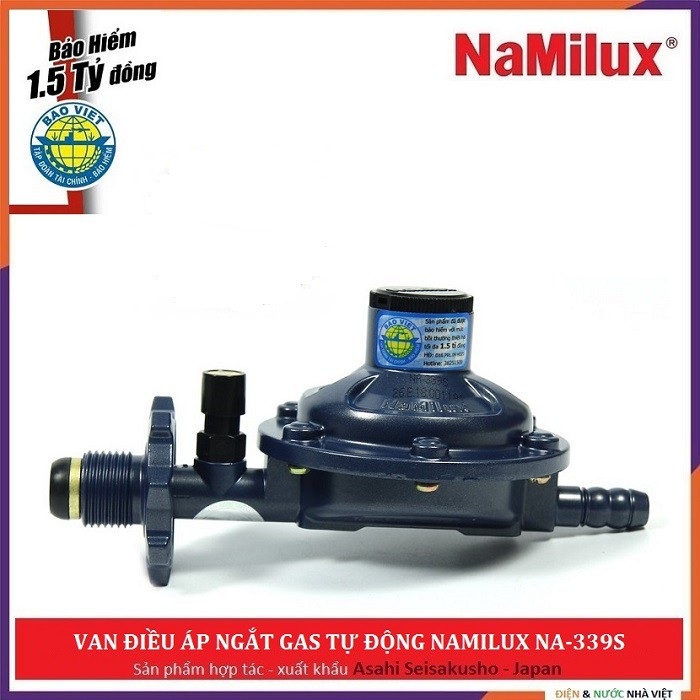 Van gas an toàn Namilux NA-339S - Bộ Van Dây điều áp ngắt gas tự động NaMilux NA-339s