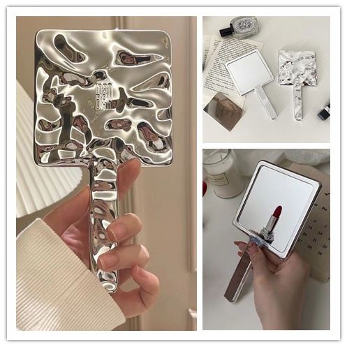 Cod Hàng Có Sẵn Gương Trang Điểm Cầm Tay Hình Vuông Phong Cách Ins Cổ Điển Làm Đẹp Cho Văn Phòng / Nhà Ở