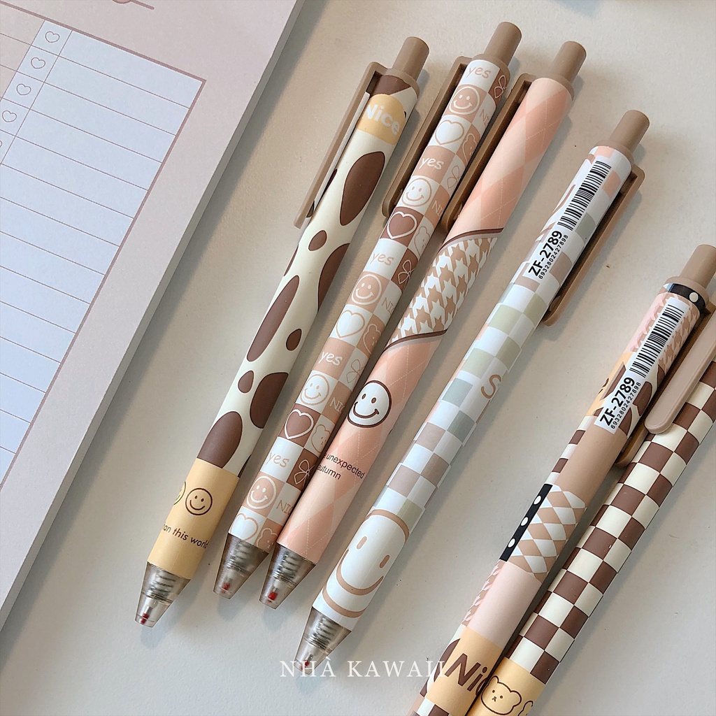 Bút gel đen SOFUN Milk Tea cực trendy ngòi 0.5mm