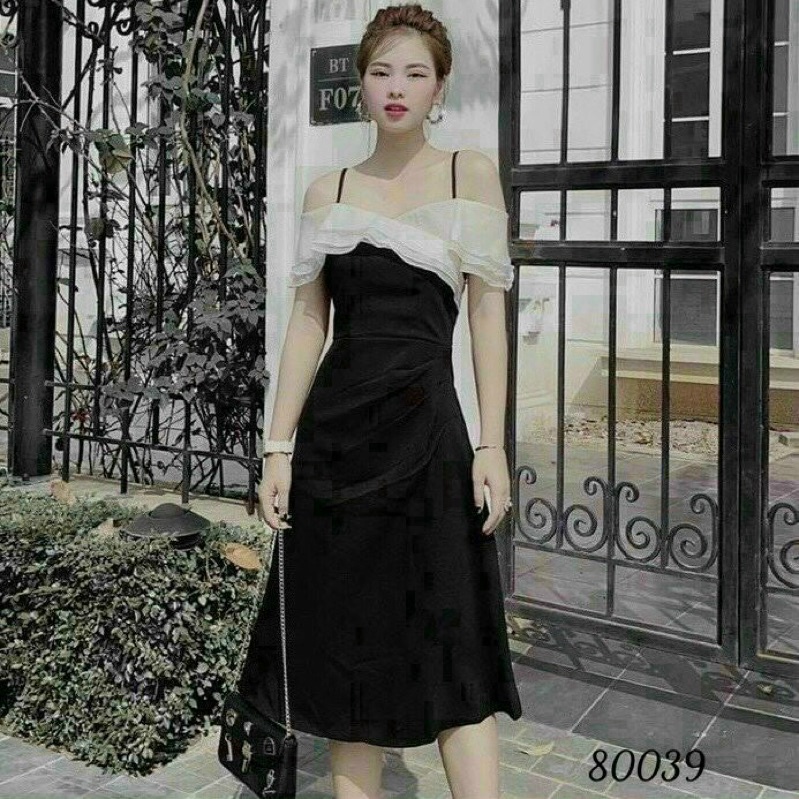 Đầm váy 2 dây vai bèo siêu cute