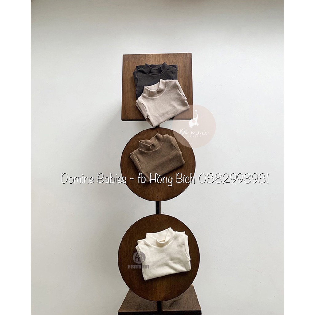 Áo thu đông cho bé gái bé trai sơ sinh từ 3tháng -1tuổi  5 -13kg tông trơn giữ nhiệt mùa đồng co giãn thoải mái