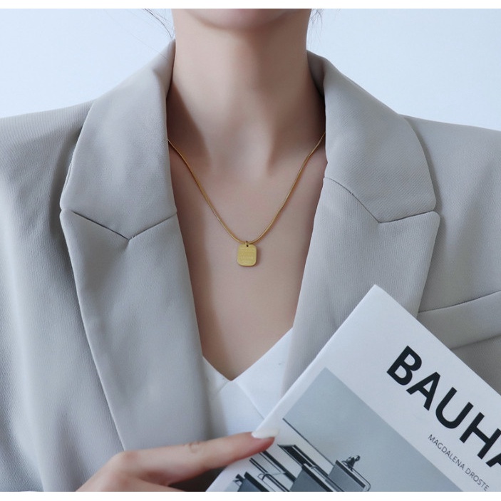 Bộ 2 Dây Chuyền Dây Xích 2 Tầng Titan Ko Đen TT 4441