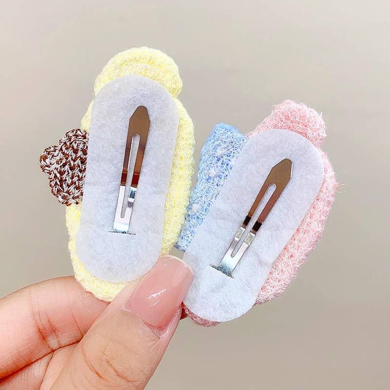 Kẹp Tóc Mái Bằng Len Họa Tiết Hoạt Hình Dễ Thương Cho Bé Gái