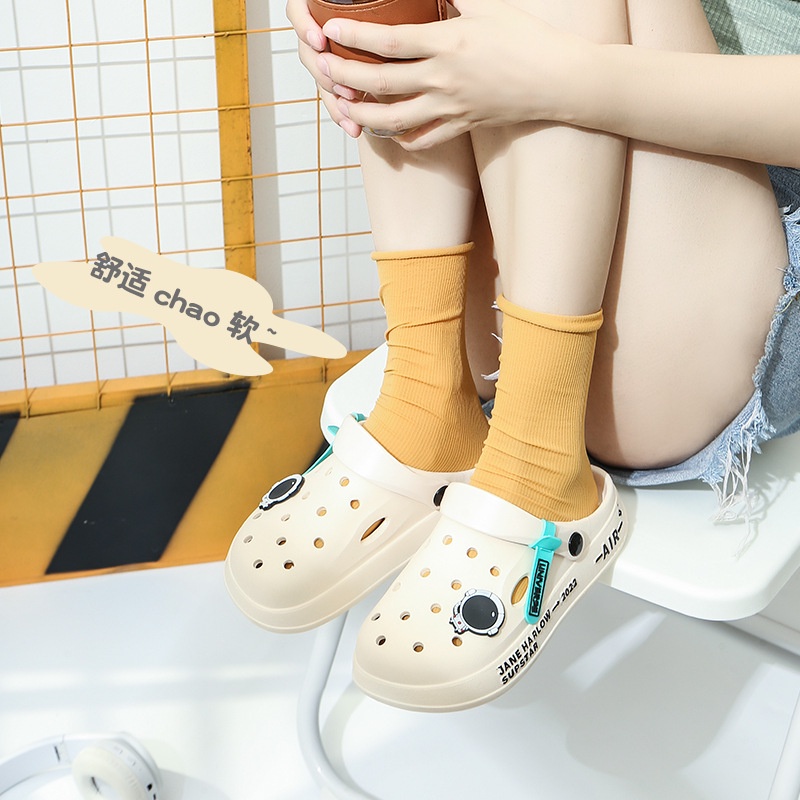 Giày Sandal Thiết Kế Đục Lỗ Thời Trang Mùa Hè Hàng Mới Dành Cho Nam Và Nữ