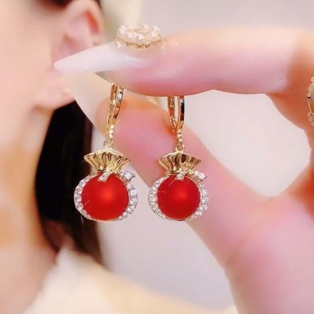 Bông Tai Dáng Dài Phong Cách Trung Hoa Mừng Năm Mới|Bông Tai Ngọc Trai Thời Trang Nữ Tính