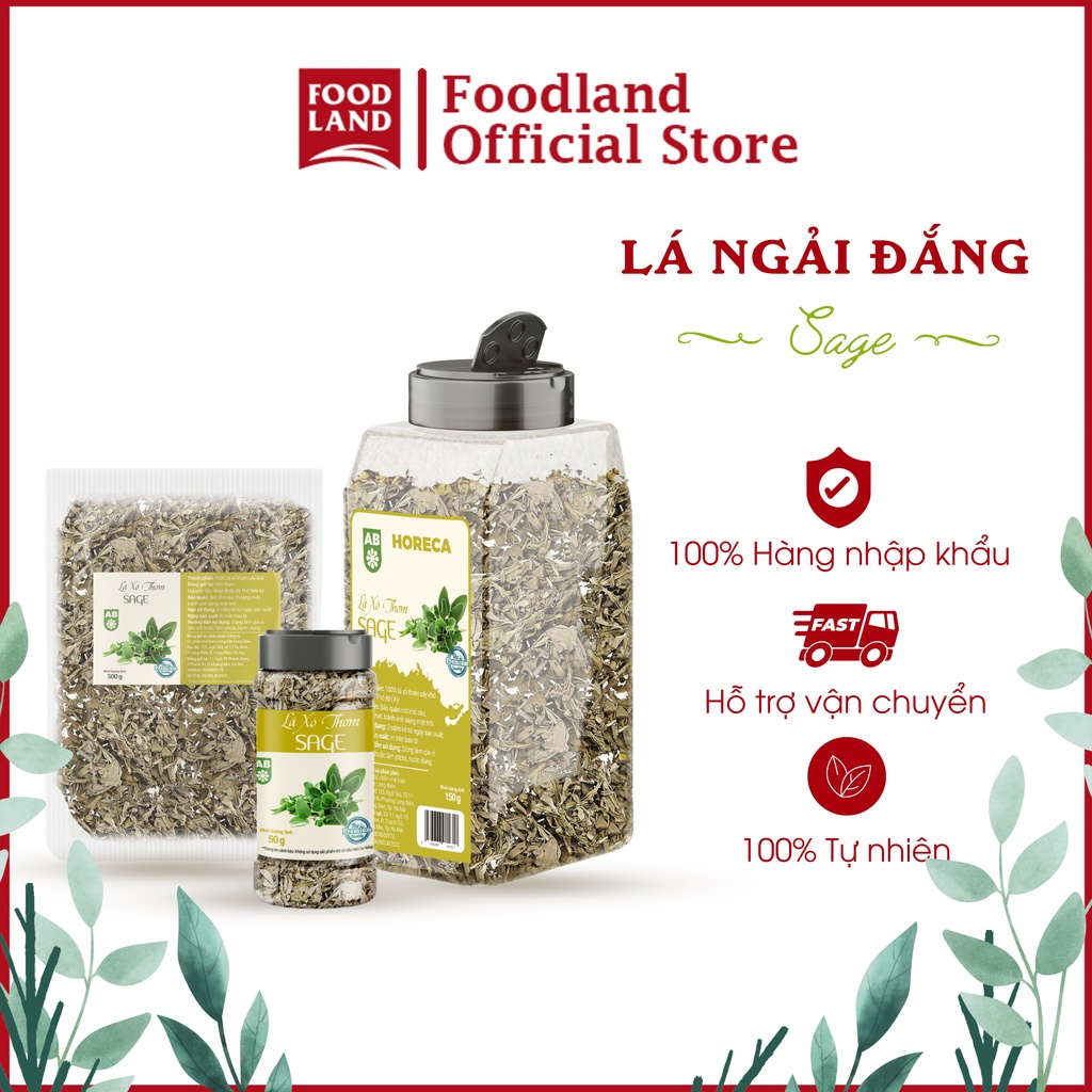 Lá xô thơm (Sage) AB - pha đồ uống, làm trà thảo mộc - Foodland