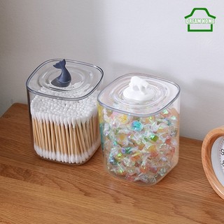 Hộp nhựa acrylic trong suốt đựng tăm bông đa năng tiện lợi