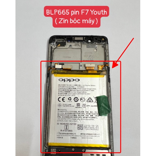 Pin oppo F7 Youth BLP665