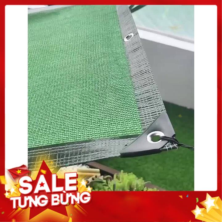 Lưới Che Nắng Nam Việt - Màu Xanh Lá - Giá Bán Trên 1 Mét Vuông - May Viền Đóng Khoen Sẵn