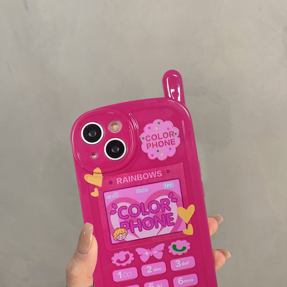 Ốp Điện Thoại TPU Mềm Chống Sốc Phối Nút Phong Cách Retro Cho IPhone 14 13 12 11 Pro Max