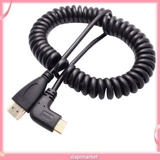 Cáp chuyển đổi Mini HDMI sang HDMI bẻ góc 90 độ cho SLR PC