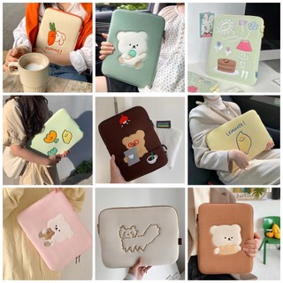 Túi đựng máy tính xách tay 11/ 13/ 15/ 15.6 inch chống sốc thêu họa tiết phong cách Hàn Quốc đáng yêu