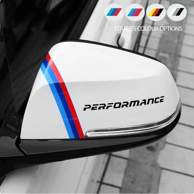 Bộ 2 Sticker Tem Dán Gương Dán Trang Trí Xe Ô Tô Performance