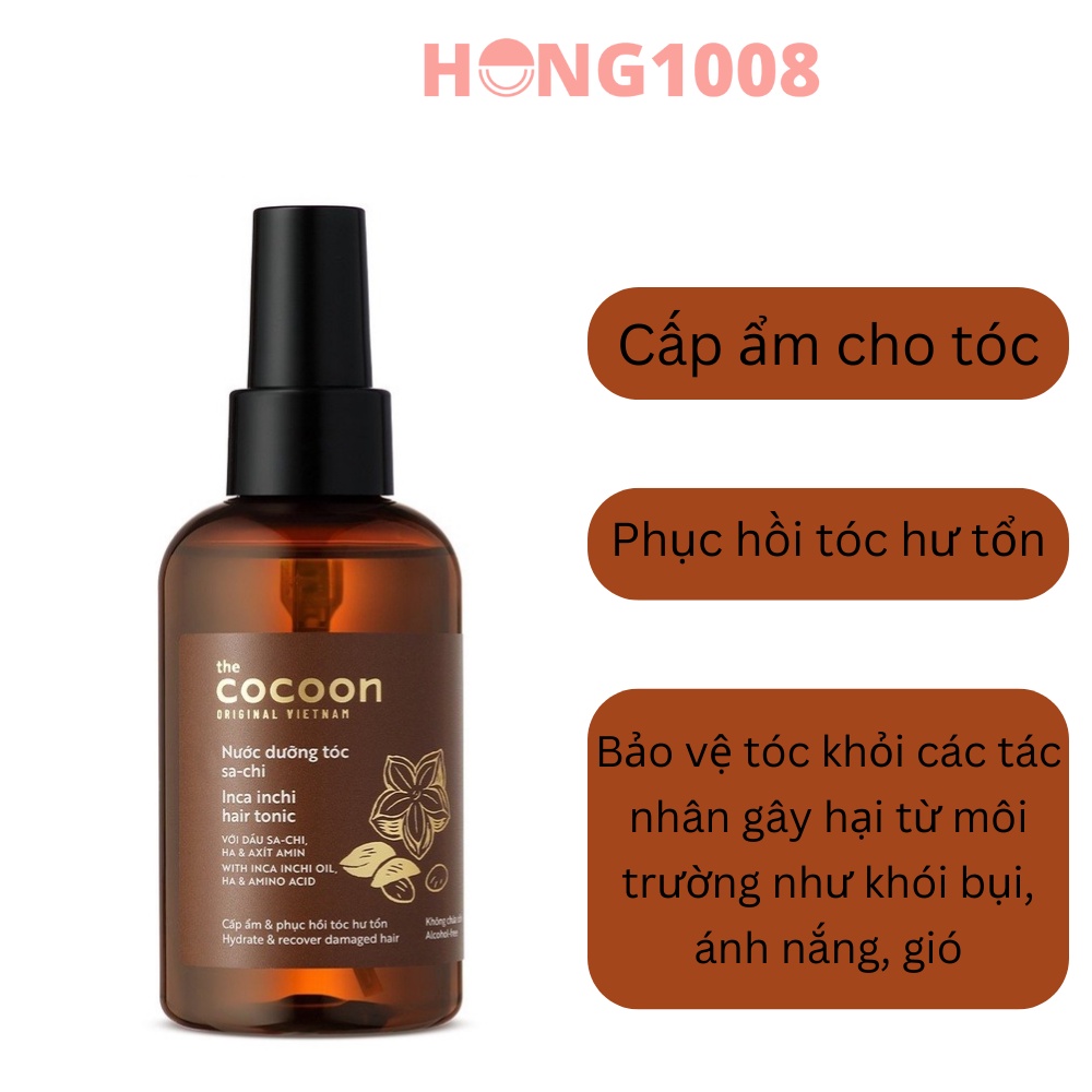 Nước dưỡng tóc sa-chi 140ml Cocoon dưỡng tóc sachi phục hồi hư tổn hong1008
