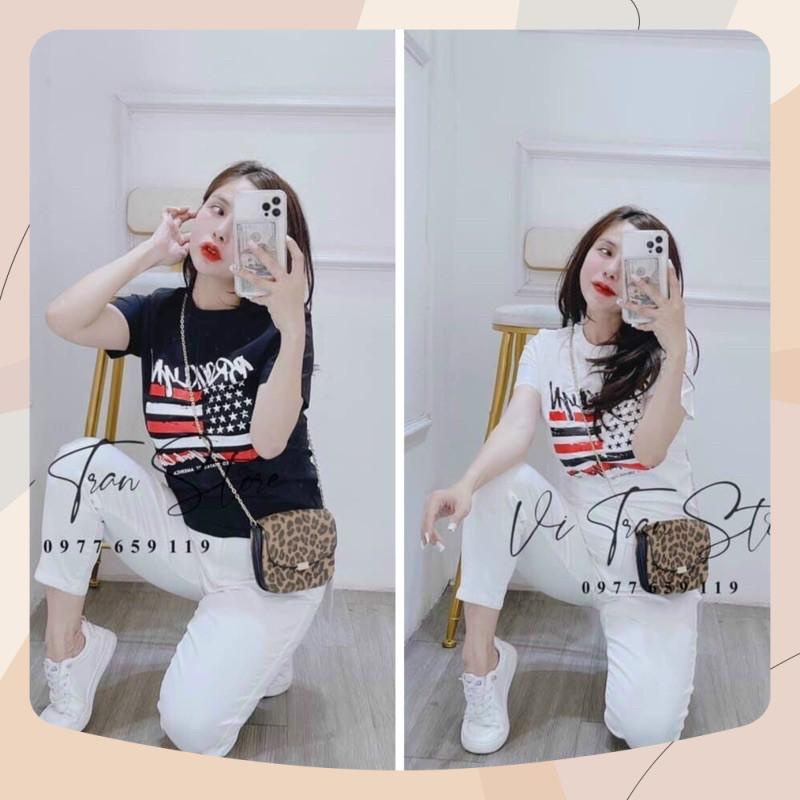 Áo Thun Nữ Cổ Tròn in Hình Dễ Thương Chất Thun Giấy Mịn Mát