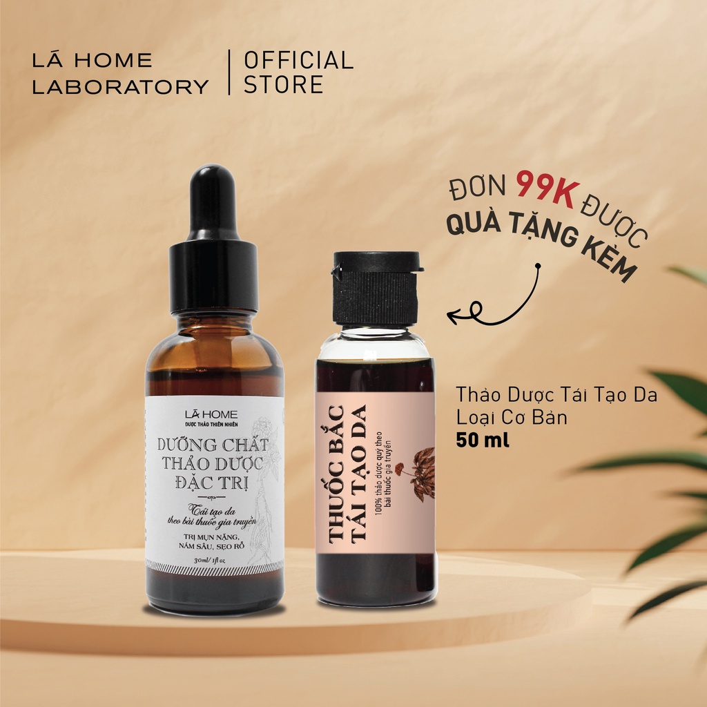 Dưỡng Chất Thảo Dược Cao Cấp - Lá Home (Tái tạo nhanh cho da mụn & nám) giảm đỏ giảm sưng