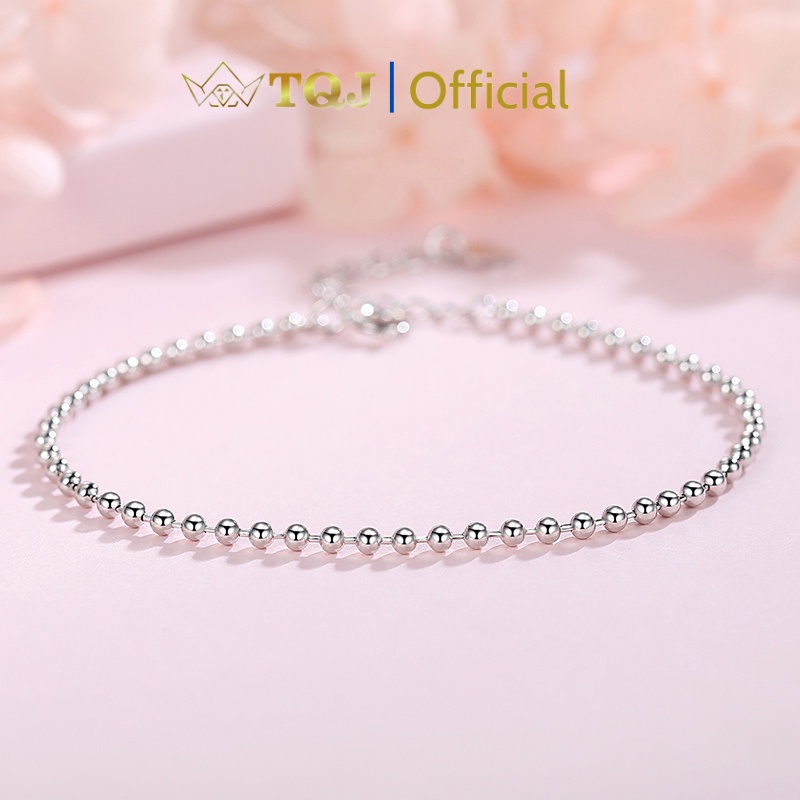 Lắc Bạc Nữ TQJ-LS488, Lắc Bạc 925, Vòng Tay Nữ, Vòng Tay Bạc 925, Lắc Bạc Chuỗi Hạt Tròn